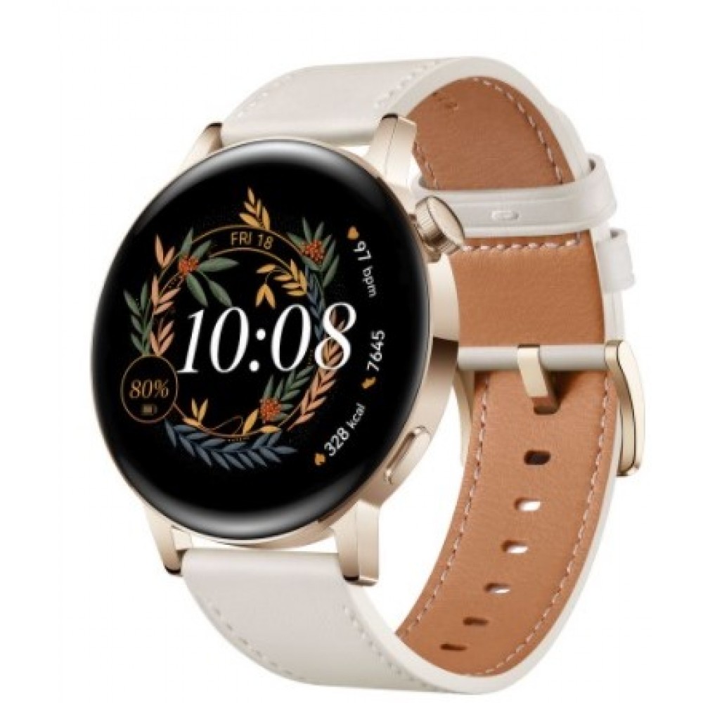 Умные часы Huawei Watch GT 3 Classic 42 мм Milo-B19V белый/золотистый